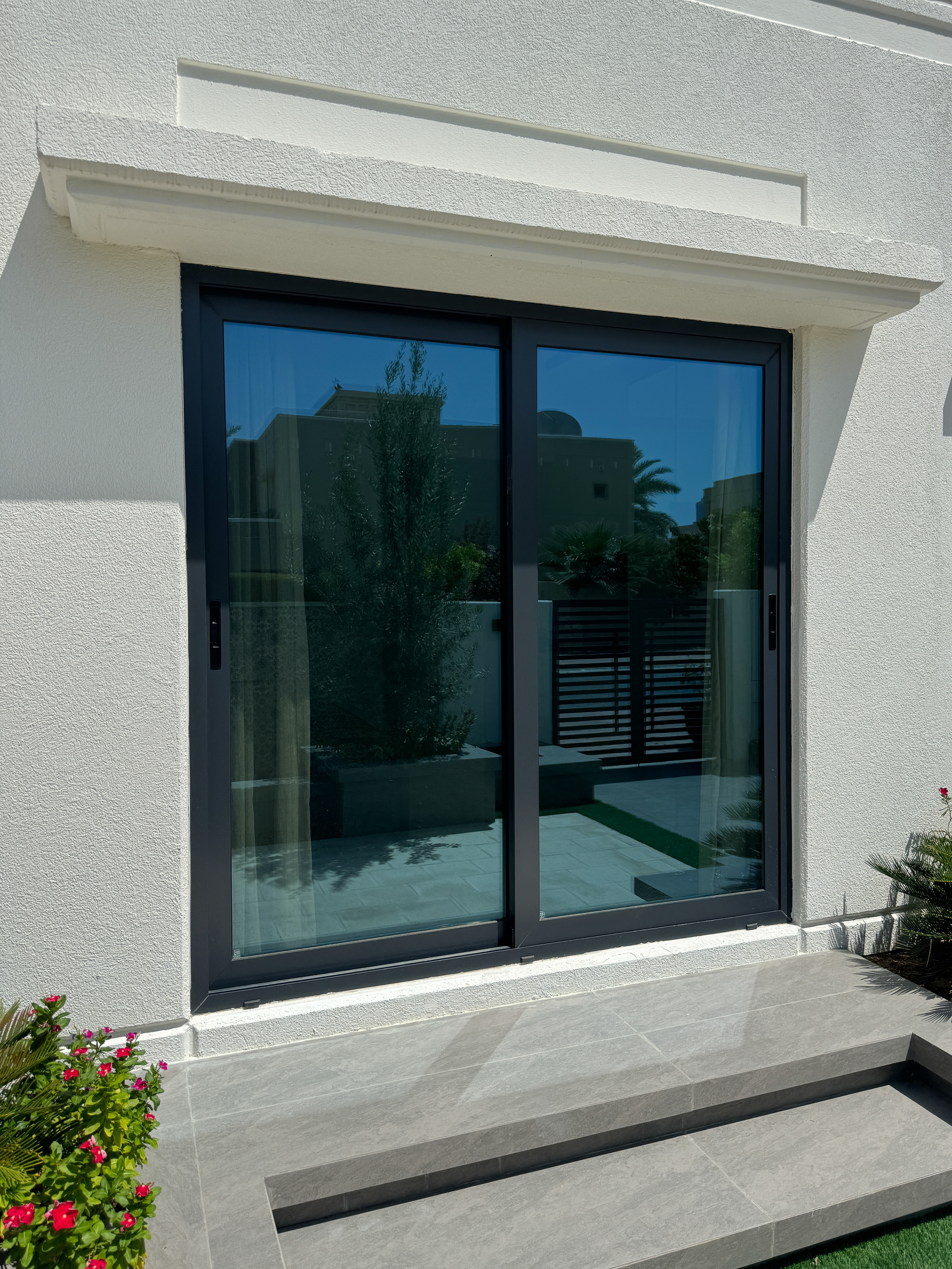 GE120 Montana Sliding door system 2 Track, Multipoint Lock, 24mm Glass, Anodized Finish, Sound & Thermal Insulation, Commercial & Residential Projects